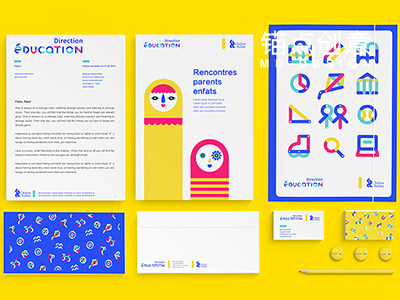 文创办公用品纸笔名片信封样机