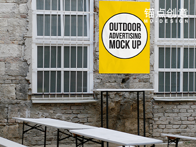 户外街头风广告样机海报展示