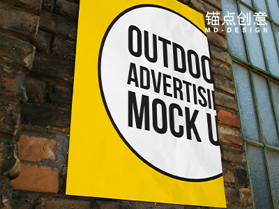 户外街头风广告样机海报展示户外广告