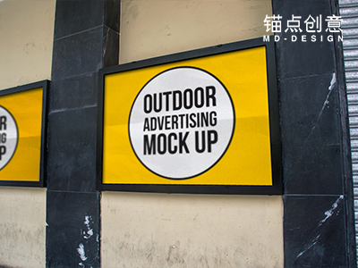 户外街头风广告样机灯箱广告海报展示