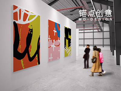 展览海报宣传室内场景样机