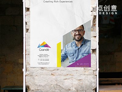 户外街头风广告样机海报展示样机