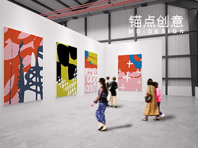 展览海报宣传室内场景样机