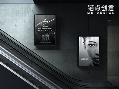 地铁广告样机素材灯箱广告