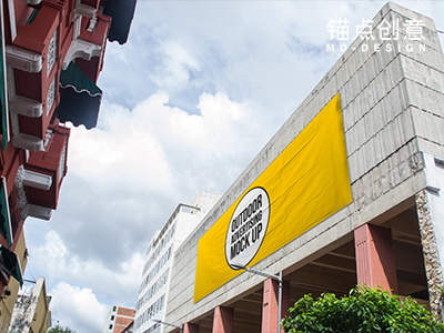 户外街头风广告样机巨幅广告