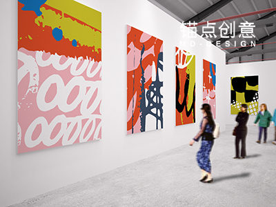 展览海报宣传室内场景样机