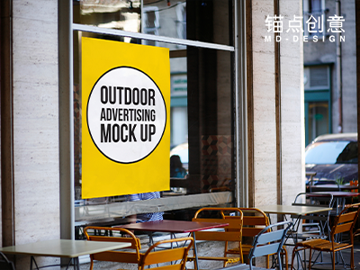 户外街头风广告样机海报展示