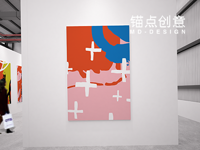 展览海报宣传室内场景样机