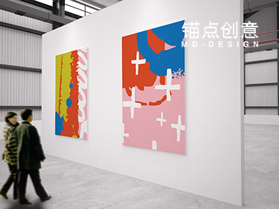 展览海报宣传室内场景样机