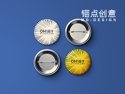 胸针徽章样机
