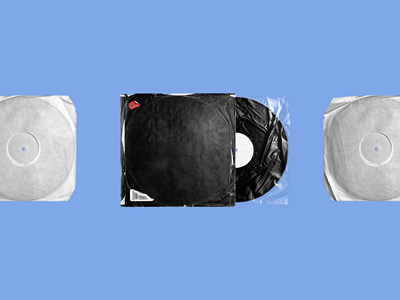 透明塑料膜CD磁带光盘金属气泡袋海报做旧标签褶皱包装碎纸片纸张样机