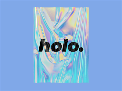 彩色全息塑料锡箔纸褶皱纹理镭射背景样机贴图PSD模板设计素材