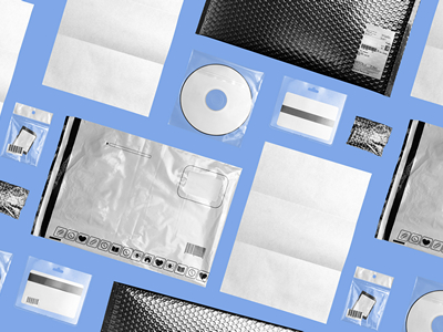 透明塑料膜CD磁带光盘金属气泡袋海报做旧标签褶皱包装碎纸片纸张样机