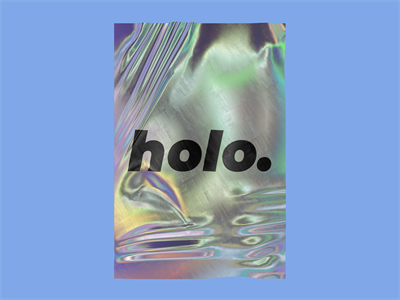 彩色全息塑料锡箔纸褶皱纹理镭射背景样机贴图PSD模板设计素材