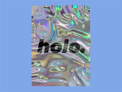 彩色全息塑料锡箔纸褶皱纹理镭射背景样机贴图PSD模板设计素材