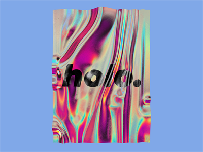 彩色全息塑料锡箔纸褶皱纹理镭射背景样机贴图PSD模板设计素材