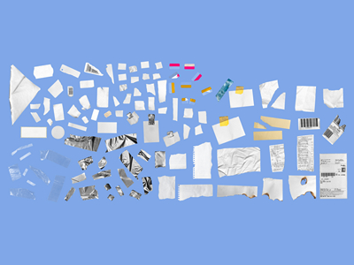 海报做旧标签褶皱包装碎纸片纸张