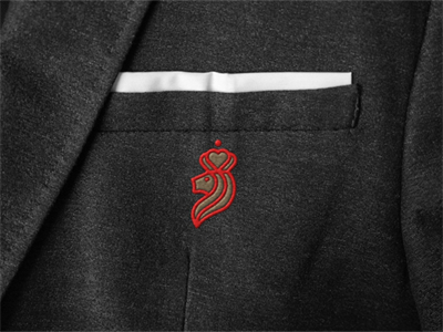 刺绣衣服补丁标签缝制logo图案效果