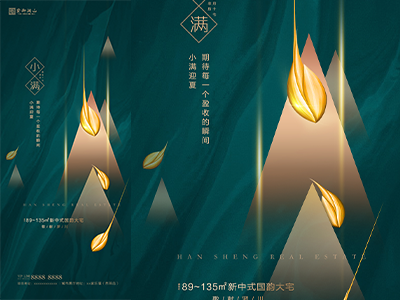 小满-二十四节气海报朋友圈长图PSD格式