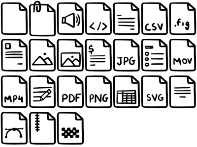 SVG格式手绘涂鸦图标