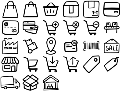 SVG格式手绘涂鸦图标