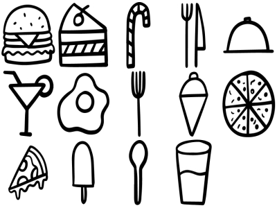 SVG格式手绘涂鸦图标