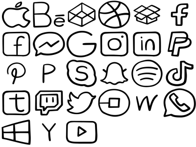 SVG格式手绘涂鸦图标