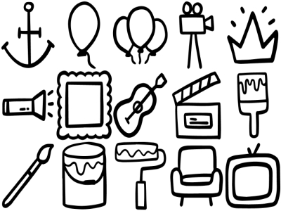 SVG格式手绘涂鸦图标