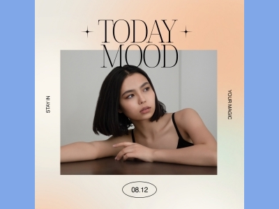 社交媒体用图INS渐变版式排版设计模板