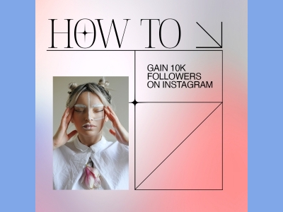 社交媒体用图INS渐变版式排版设计模板