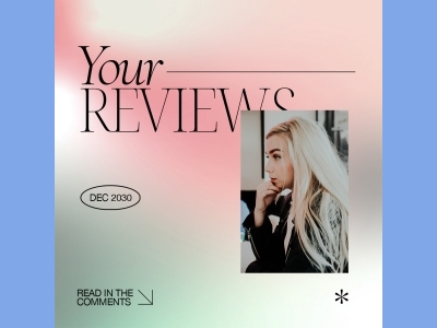 社交媒体用图INS渐变版式排版设计模板