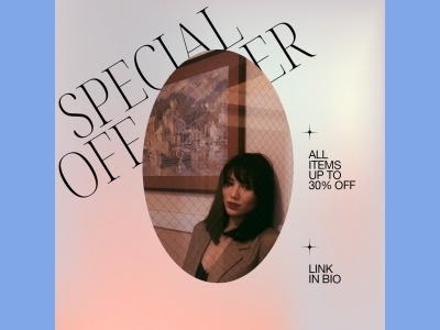 社交媒体用图INS渐变版式排版设计模板