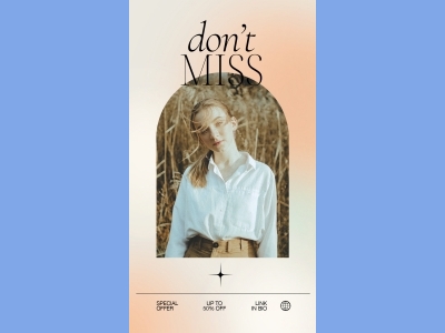 公众号用图INS渐变版式排版设计模板