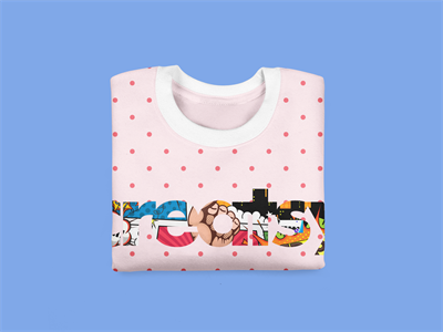 儿童装背心卫衣T恤袜子样机