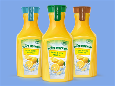 果汁包装玻璃瓶水瓶样机