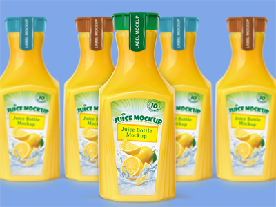 果汁包装玻璃瓶水瓶样机