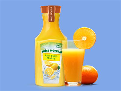 果汁包装玻璃瓶水瓶样机