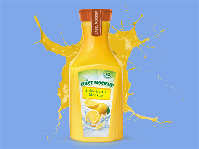 果汁包装玻璃瓶水瓶样机