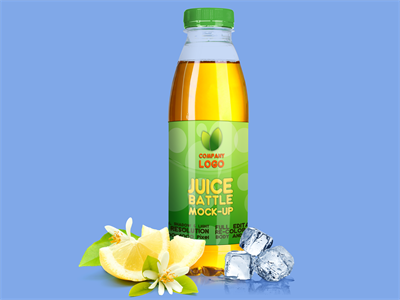 果汁包装玻璃瓶水瓶样机