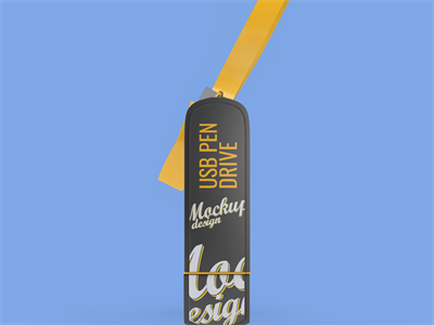 简洁存储U盘智能贴图样机