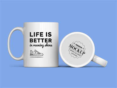 马克杯LOGO贴图瓷杯茶杯样机