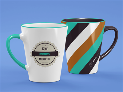 水杯茶杯马克杯咖啡杯瓷杯杯子贴图样机