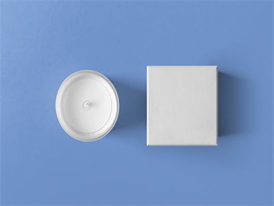 时尚简洁氛围蜡烛香薰品牌包装盒礼物PS贴图样机