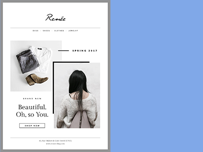 时尚小清新女装明信片样机