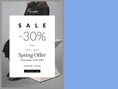 时尚小清新女装明信片样机