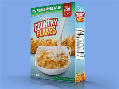 食品纸盒包装样机麦片盒子