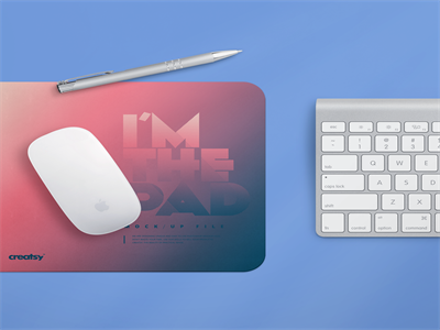 鼠标垫场景文创毕业展示效果图模板智能样机