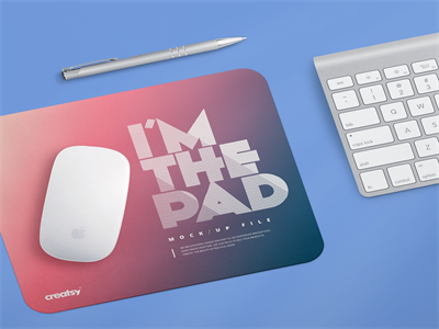 鼠标垫场景文创毕业展示效果图模板智能样机