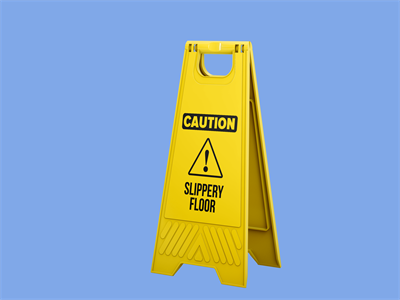 塑料地板警示牌告示牌信号牌路障效果图样机