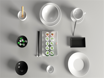 陶瓷餐具盘子碗筷子碟子样机